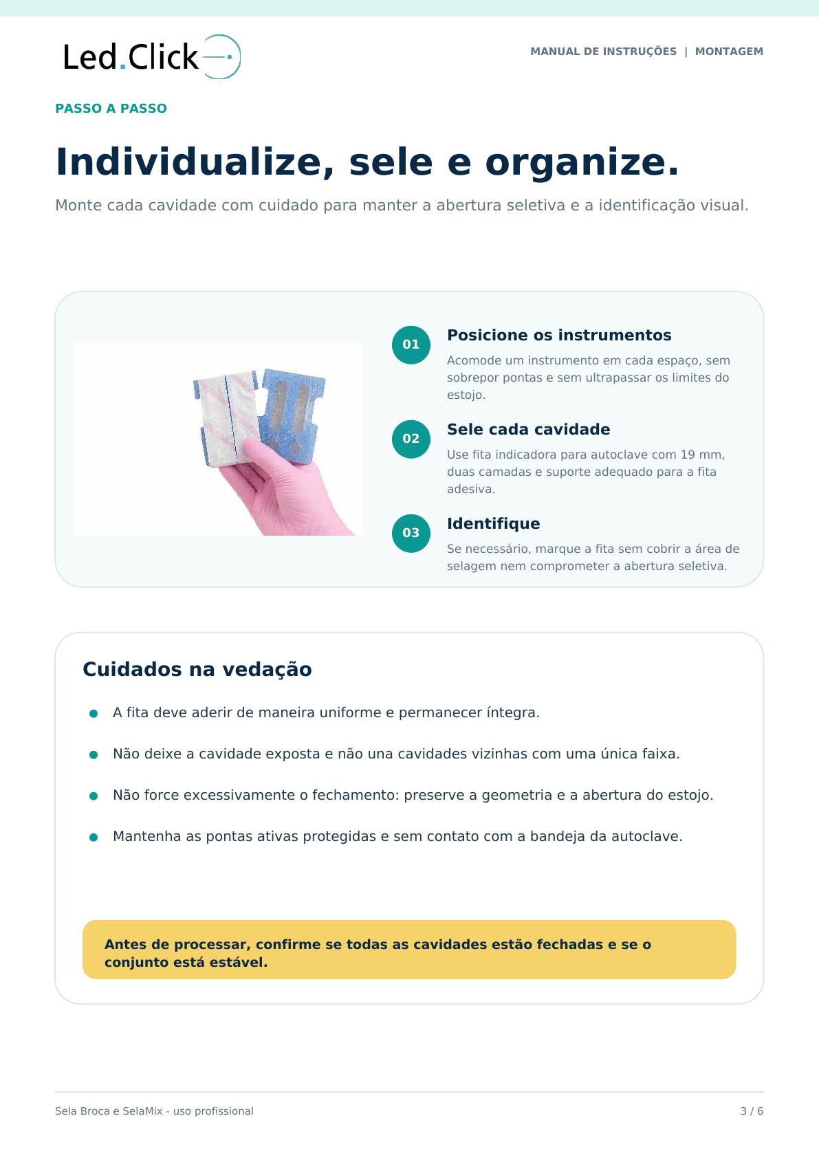 Manual de Instruções Sela Broca e SelaMix — página 3 de 6: Montagem passo a passo
