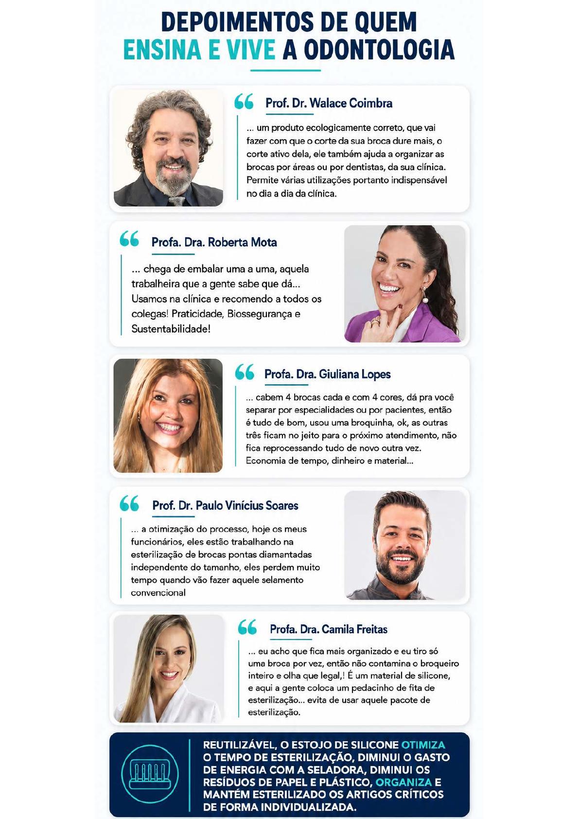 Manual de Instruções Sela Broca e SelaMix — página 6 de 6: Depoimentos profissionais